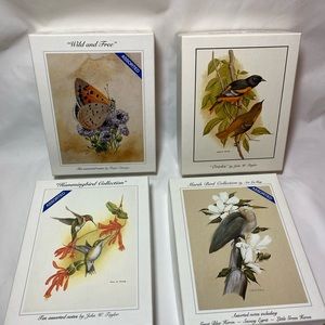 Vintage 1980s Note Cards BIRDS Beautiful Blank